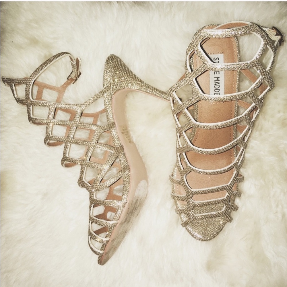 Steve Madden gold heels